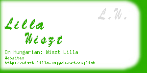 lilla wiszt business card